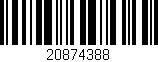 Código de barras (EAN, GTIN, SKU, ISBN): '20874388'