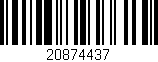 Código de barras (EAN, GTIN, SKU, ISBN): '20874437'