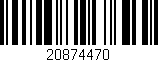 Código de barras (EAN, GTIN, SKU, ISBN): '20874470'