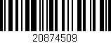 Código de barras (EAN, GTIN, SKU, ISBN): '20874509'