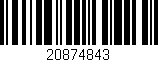 Código de barras (EAN, GTIN, SKU, ISBN): '20874843'