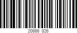 Código de barras (EAN, GTIN, SKU, ISBN): '20888/026'