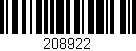 Código de barras (EAN, GTIN, SKU, ISBN): '208922'
