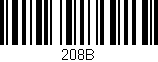Código de barras (EAN, GTIN, SKU, ISBN): '208B'