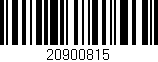 Código de barras (EAN, GTIN, SKU, ISBN): '20900815'