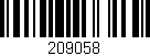 Código de barras (EAN, GTIN, SKU, ISBN): '209058'