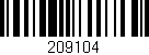 Código de barras (EAN, GTIN, SKU, ISBN): '209104'