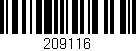 Código de barras (EAN, GTIN, SKU, ISBN): '209116'