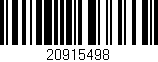 Código de barras (EAN, GTIN, SKU, ISBN): '20915498'