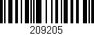 Código de barras (EAN, GTIN, SKU, ISBN): '209205'