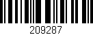 Código de barras (EAN, GTIN, SKU, ISBN): '209287'