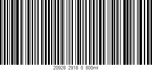 Código de barras (EAN, GTIN, SKU, ISBN): '20928_2918_0_800ml'