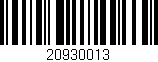 Código de barras (EAN, GTIN, SKU, ISBN): '20930013'