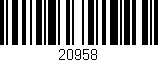 Código de barras (EAN, GTIN, SKU, ISBN): '20958'