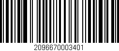 Código de barras (EAN, GTIN, SKU, ISBN): '2096670003401'