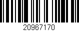 Código de barras (EAN, GTIN, SKU, ISBN): '20967170'