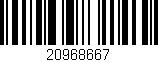 Código de barras (EAN, GTIN, SKU, ISBN): '20968667'