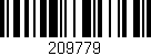Código de barras (EAN, GTIN, SKU, ISBN): '209779'