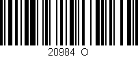 Código de barras (EAN, GTIN, SKU, ISBN): '20984_O'