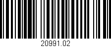 Código de barras (EAN, GTIN, SKU, ISBN): '20991.02'