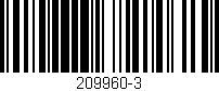 Código de barras (EAN, GTIN, SKU, ISBN): '209960-3'