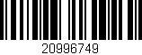 Código de barras (EAN, GTIN, SKU, ISBN): '20996749'