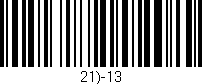 Código de barras (EAN, GTIN, SKU, ISBN): '21)-13'