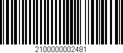 Código de barras (EAN, GTIN, SKU, ISBN): '2100000002481'