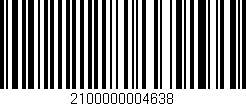 Código de barras (EAN, GTIN, SKU, ISBN): '2100000004638'