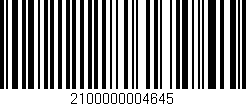Código de barras (EAN, GTIN, SKU, ISBN): '2100000004645'