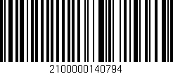 Código de barras (EAN, GTIN, SKU, ISBN): '2100000140794'