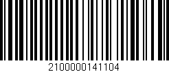 Código de barras (EAN, GTIN, SKU, ISBN): '2100000141104'