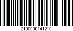 Código de barras (EAN, GTIN, SKU, ISBN): '2100000141210'