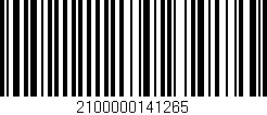 Código de barras (EAN, GTIN, SKU, ISBN): '2100000141265'
