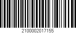 Código de barras (EAN, GTIN, SKU, ISBN): '2100002017155'