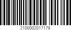 Código de barras (EAN, GTIN, SKU, ISBN): '2100002017179'