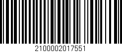 Código de barras (EAN, GTIN, SKU, ISBN): '2100002017551'