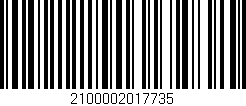 Código de barras (EAN, GTIN, SKU, ISBN): '2100002017735'