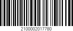 Código de barras (EAN, GTIN, SKU, ISBN): '2100002017780'