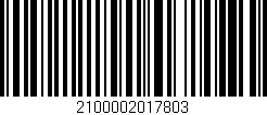 Código de barras (EAN, GTIN, SKU, ISBN): '2100002017803'