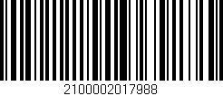 Código de barras (EAN, GTIN, SKU, ISBN): '2100002017988'