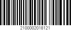 Código de barras (EAN, GTIN, SKU, ISBN): '2100002018121'