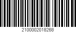 Código de barras (EAN, GTIN, SKU, ISBN): '2100002018268'