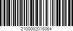 Código de barras (EAN, GTIN, SKU, ISBN): '2100002019364'