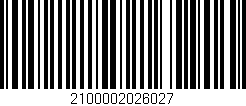 Código de barras (EAN, GTIN, SKU, ISBN): '2100002026027'