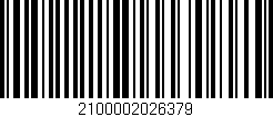 Código de barras (EAN, GTIN, SKU, ISBN): '2100002026379'