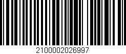 Código de barras (EAN, GTIN, SKU, ISBN): '2100002026997'