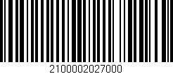 Código de barras (EAN, GTIN, SKU, ISBN): '2100002027000'