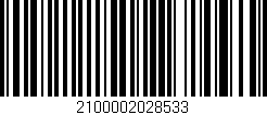 Código de barras (EAN, GTIN, SKU, ISBN): '2100002028533'