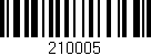 Código de barras (EAN, GTIN, SKU, ISBN): '210005'
